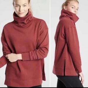 Athleta Pullover Cowlneck Sweater in Mauve